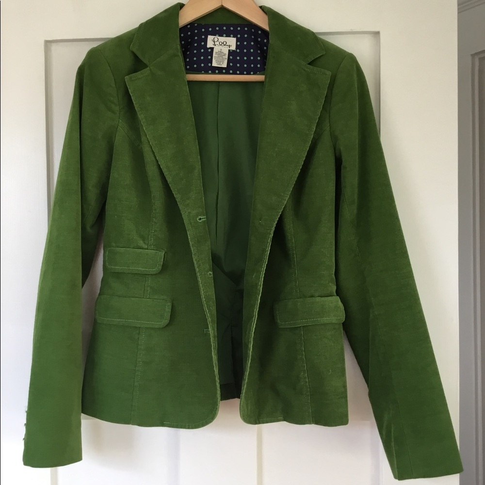 Lily Pulitzer green corduroy jacket blazer